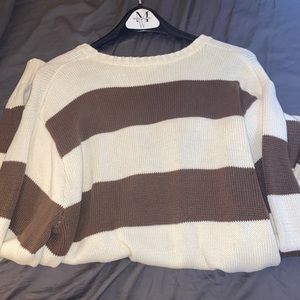 Brandy sweater brown and cream